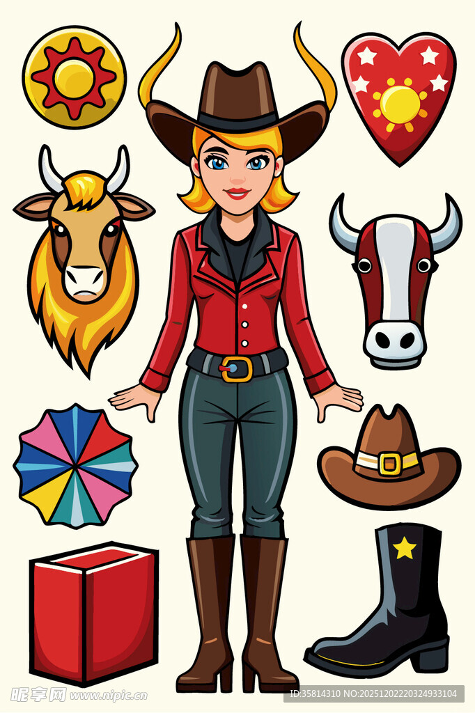 西部牛仔服饰及配饰元素