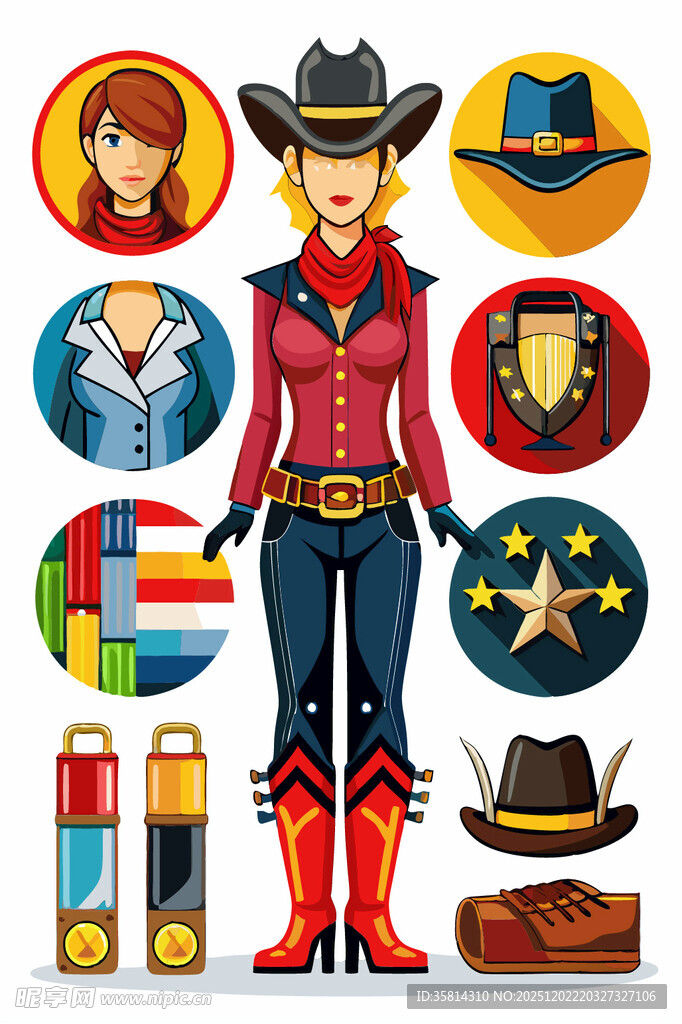 西部女警形象及相关元素