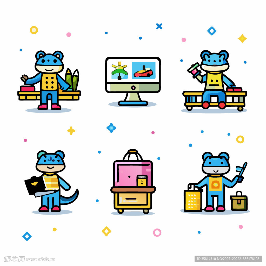 卡通猫咪的多彩创意活动