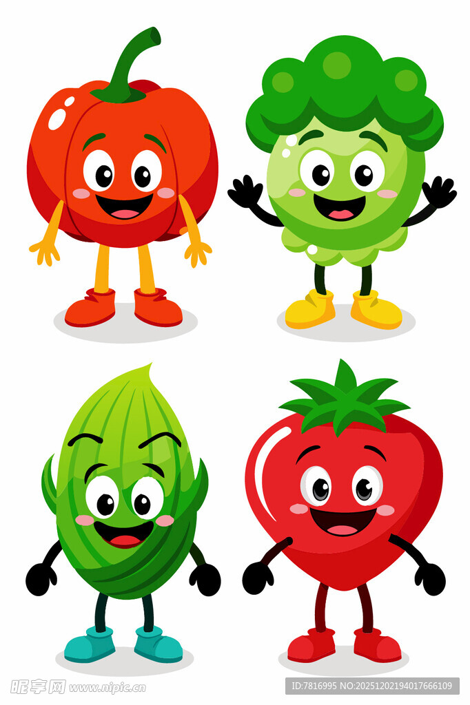 可爱卡通蔬菜形象大集合