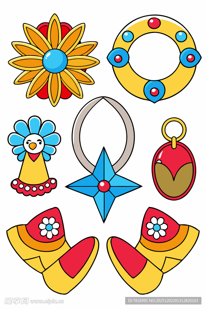 多彩卡通小饰品集合