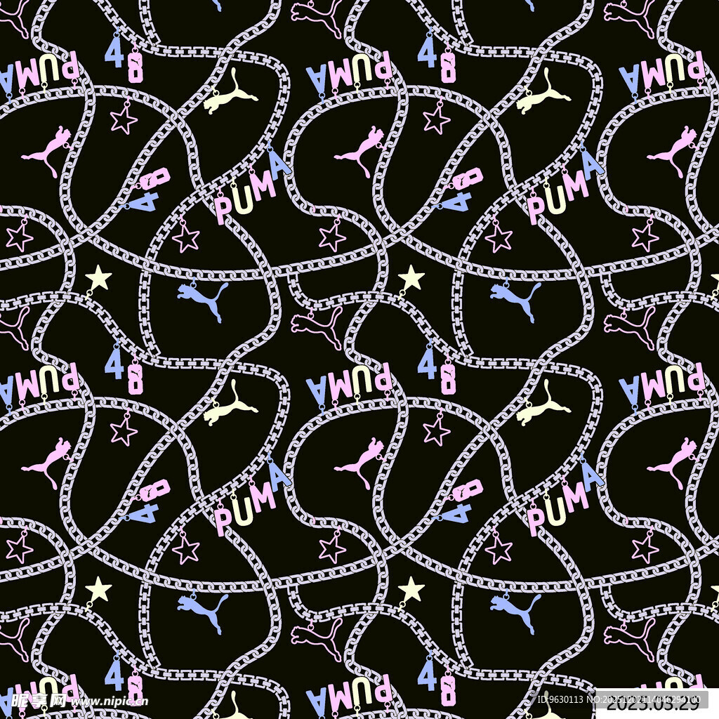 多彩链条图案纹理背景