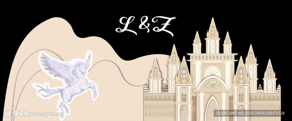 城堡婚礼 香槟色婚礼