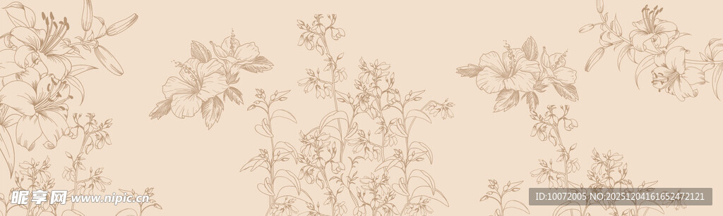 香槟色婚礼 碎花背景