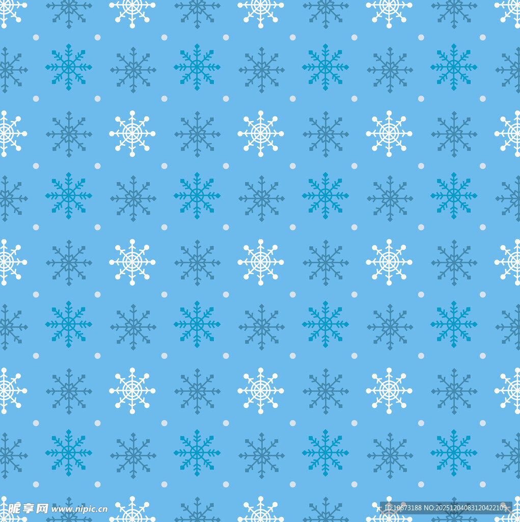 蓝色雪花图案背景纹理