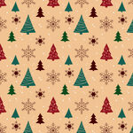 圣诞元素无缝图案纹理