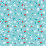 浅蓝色圣诞雪花图案背景