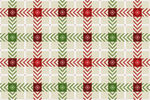 圣诞风袜子图案格子布