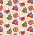 冬日温暖元素无缝图案