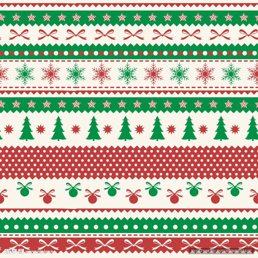 圣诞主题条纹图案设计