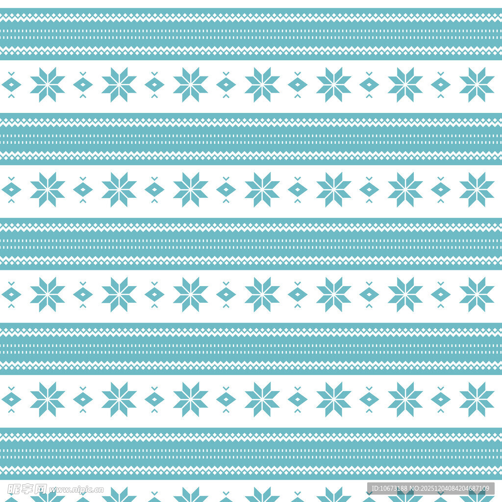 蓝底雪花条纹图案背景