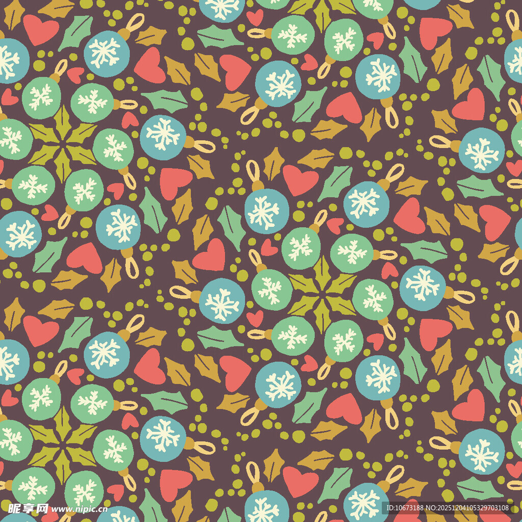 多彩花卉几何图案纹理