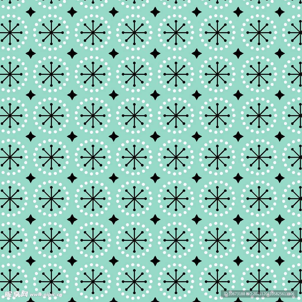 浅绿色雪花图案背景