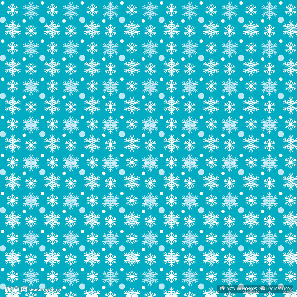 蓝底雪花图案背景