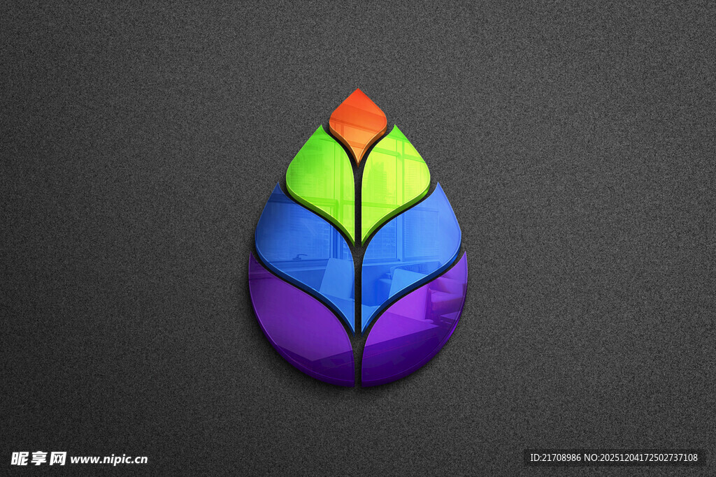 多彩水滴形彩色饰品