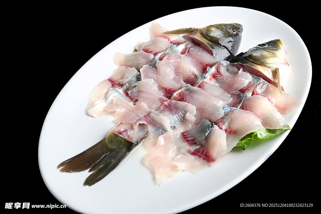 鲜切鱼片摆盘展示