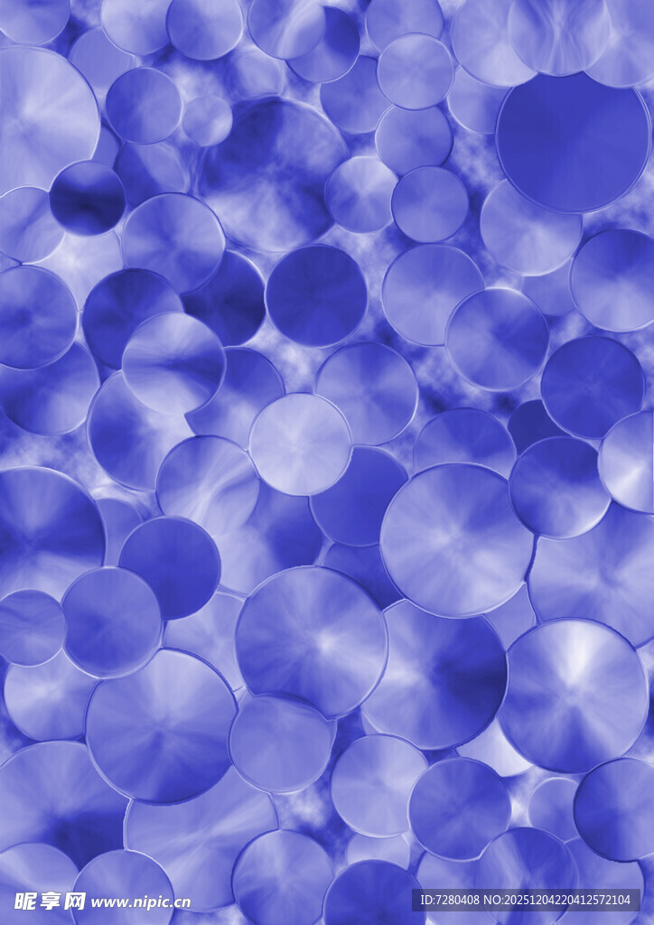 蓝色浪漫花瓣铺满画面