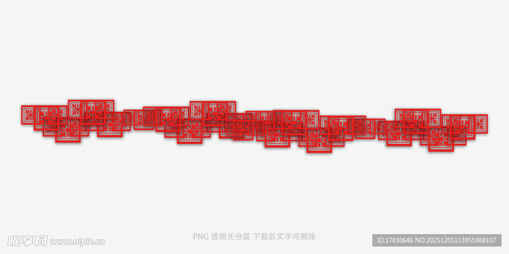 红色方块排列图案