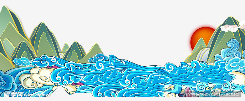 中式古典祥纹边框