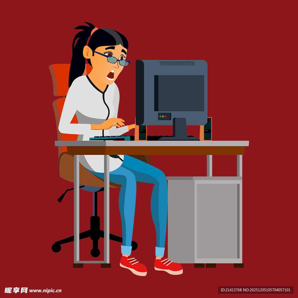 专注工作的女性上班族