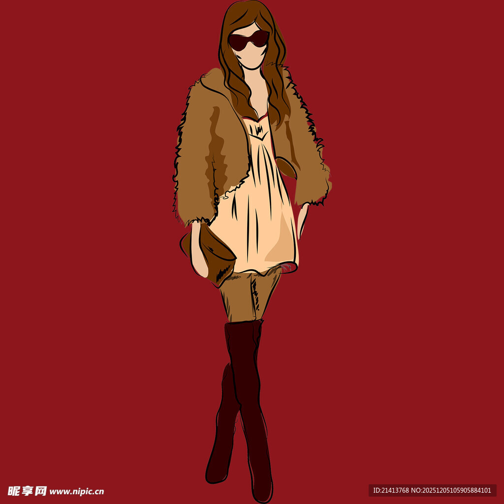 时尚穿搭模特展示