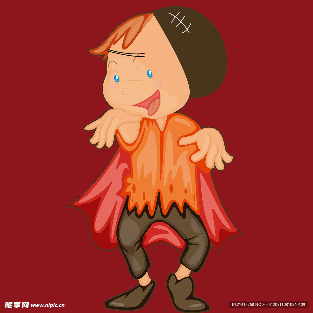 可爱搞怪的万圣节小僵尸