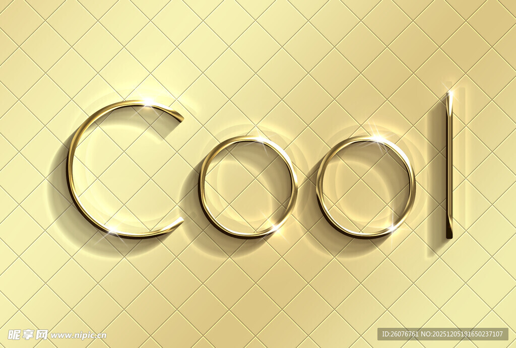 金属文字样机图片