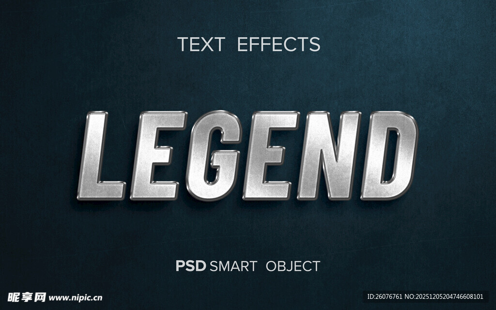 金属文字样机图片