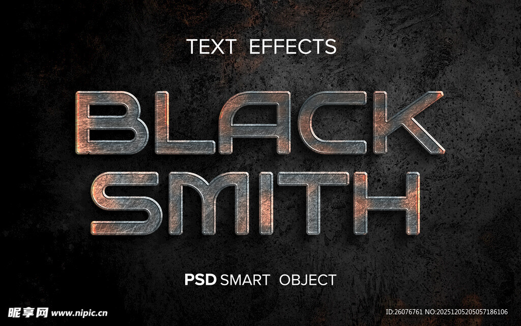 金属文字样机图片