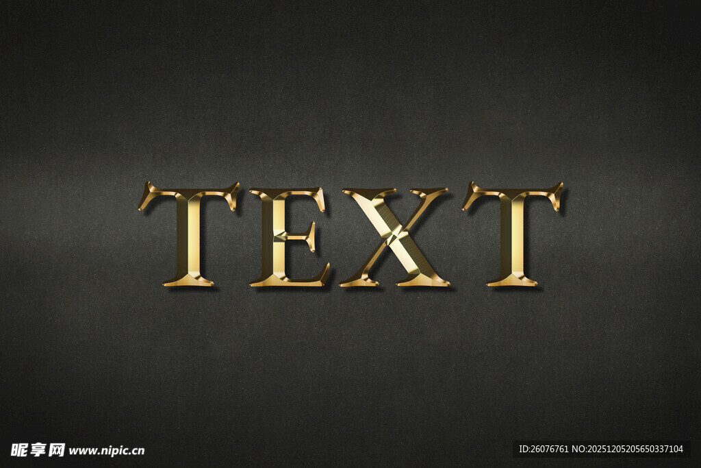 金属文字样机图片