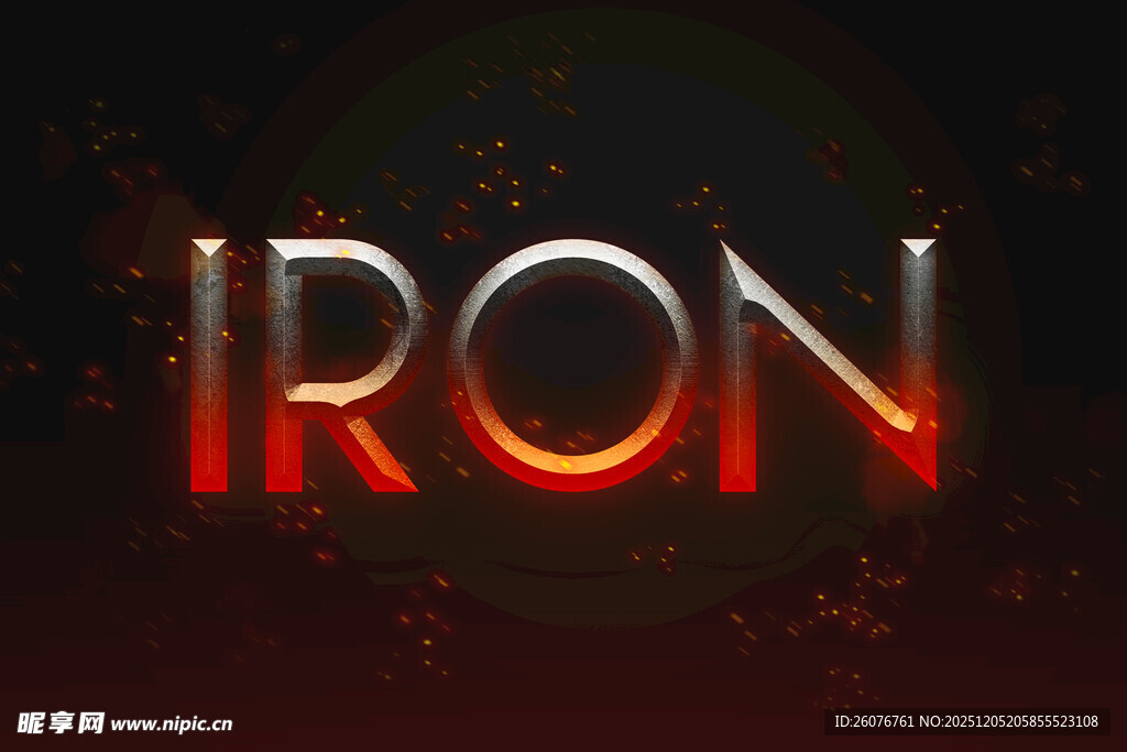 金属文字样机图片