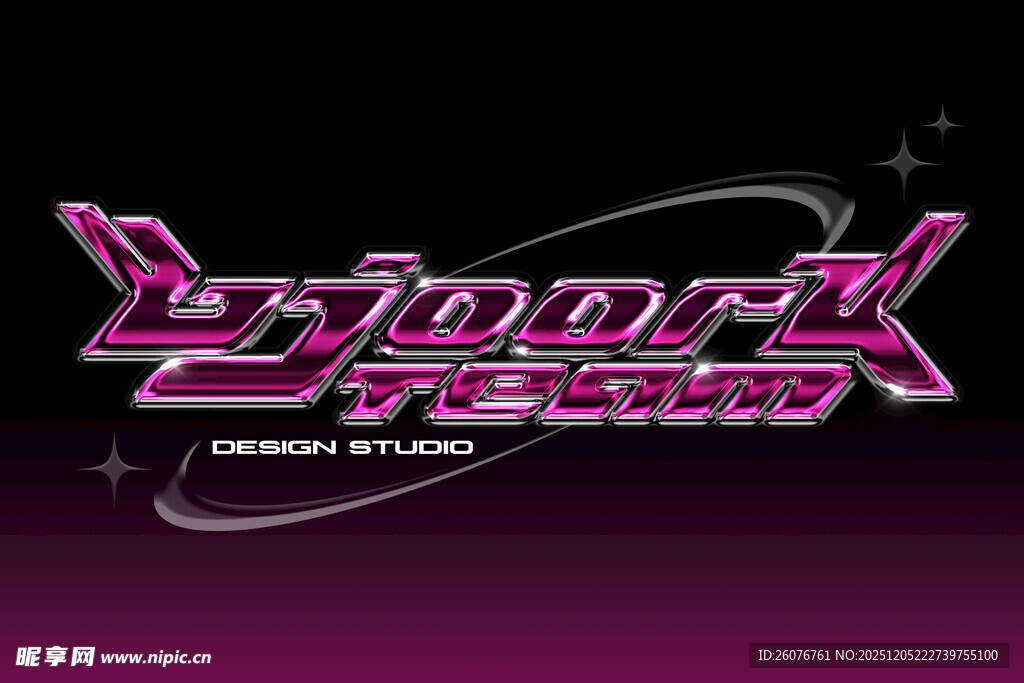 金属文字样机图片