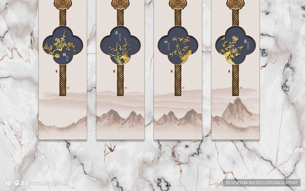 中式古典窗帘杆装饰配件