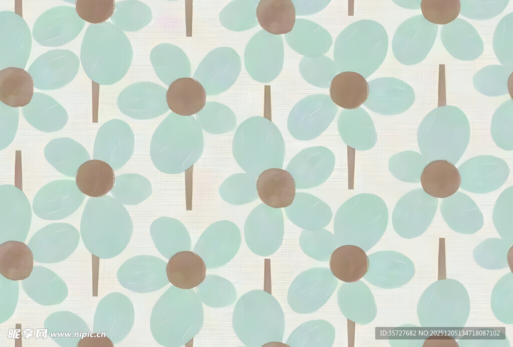 清新花朵图案背景纹理