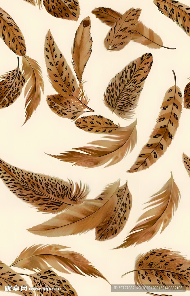豹纹羽毛图案背景纹理