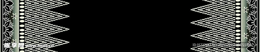 黑白几何图案装饰边框