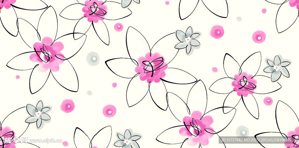 粉色花朵图案背景