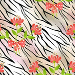 斑马纹花卉图案设计