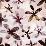 蜻蜓花卉图案布料纹理