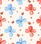 水彩花卉无缝图案背景