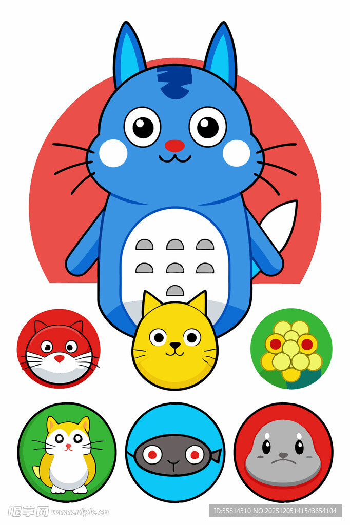 可爱龙猫及周边卡通形象