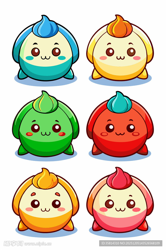 可爱多彩卡通水果形象