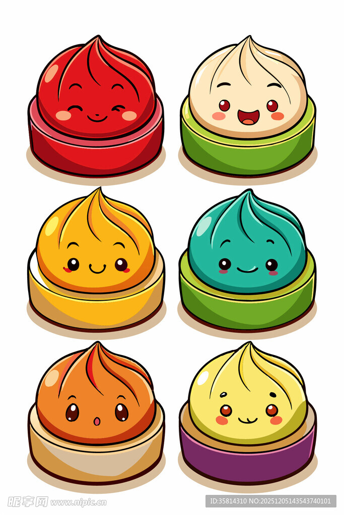 可爱卡通包子组合