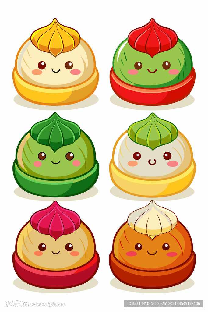 可爱卡通包子形象集合