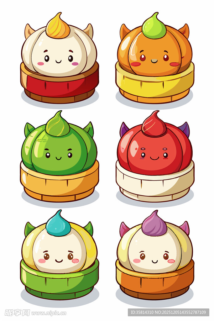 可爱卡通小包子形象