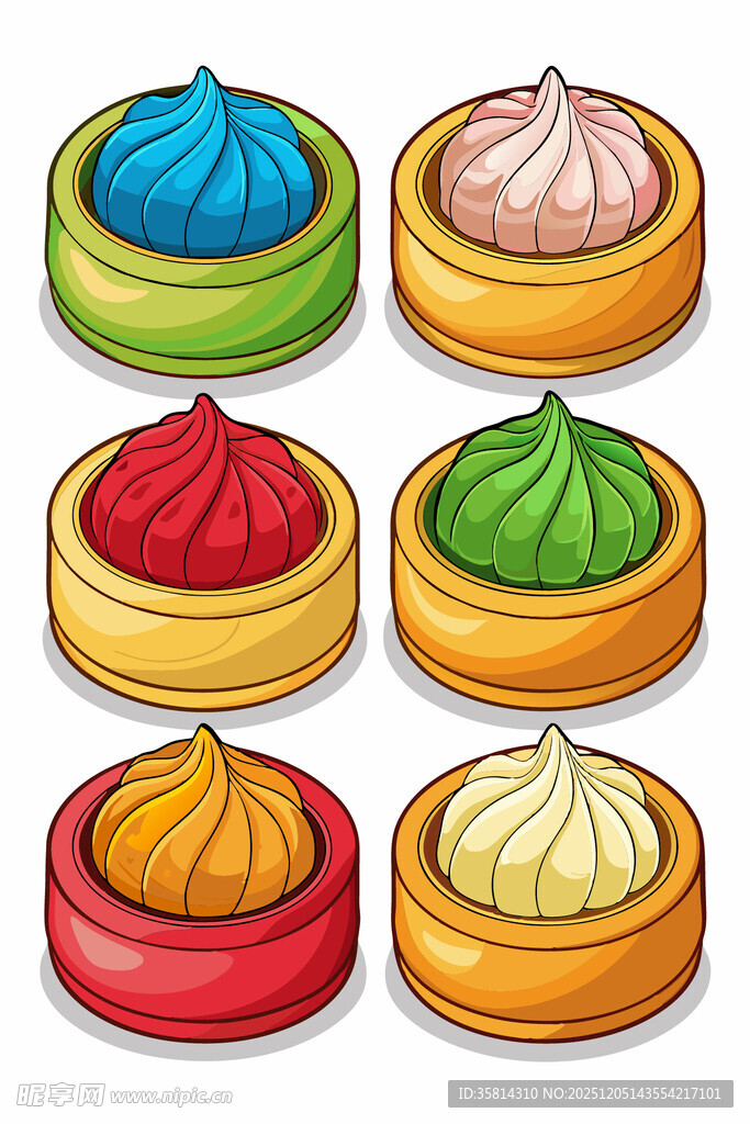 多彩美味小笼包