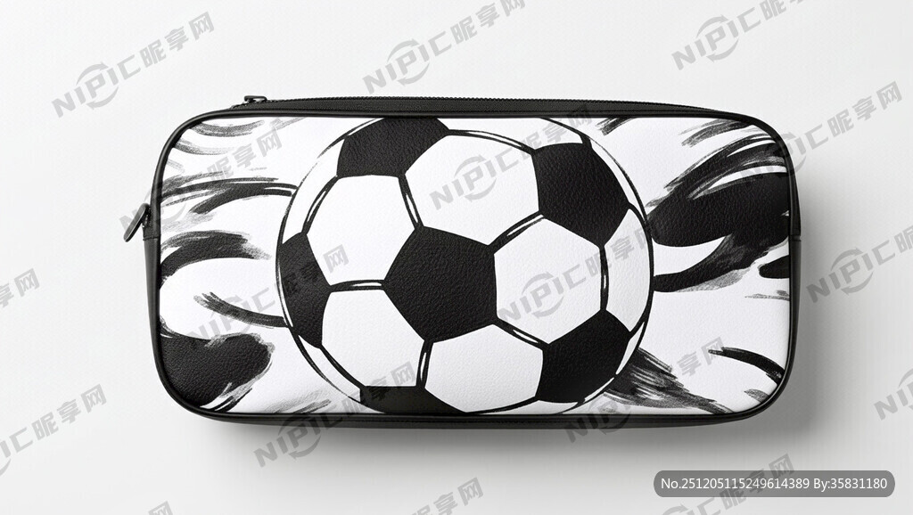 笔袋上的图案足球 抽象一点