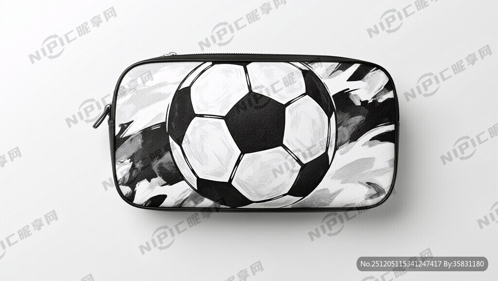 笔袋上的图案足球 抽象一点