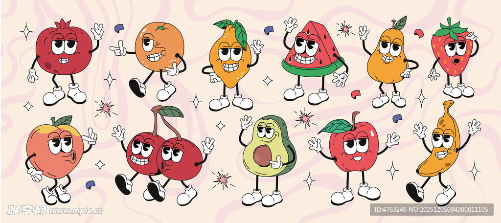 可爱水果卡通形象集合