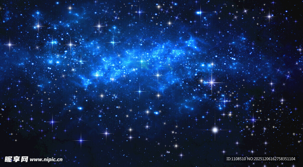 梦幻蓝色星空宇宙景象